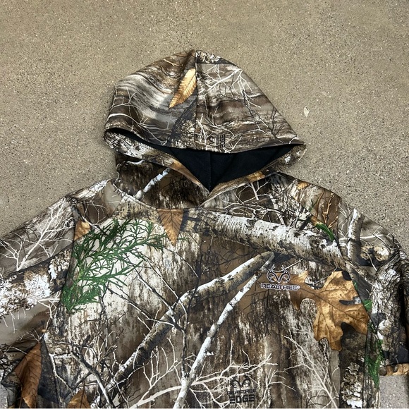 Realtree Hoodie Womens Medium Green Realtree Camouflage Pullover Camo Sweatshirt - Picture 2 of 7